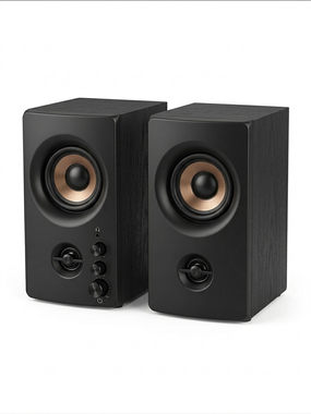 BS25 Active Bookshelf Speaker Set 40W BT Black