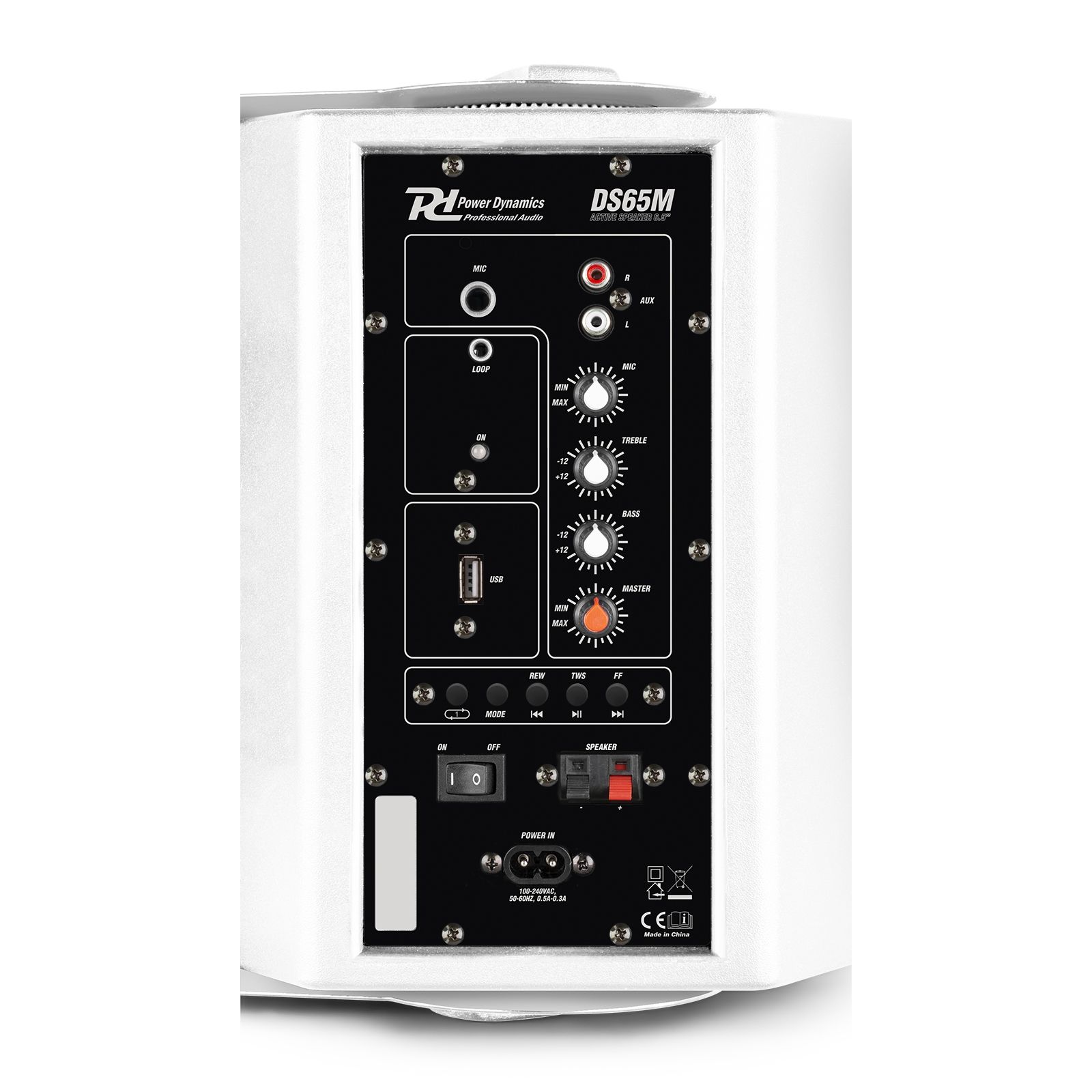 DS65MW Active Speaker Set with Multimedia Player 6.5” 125W White
