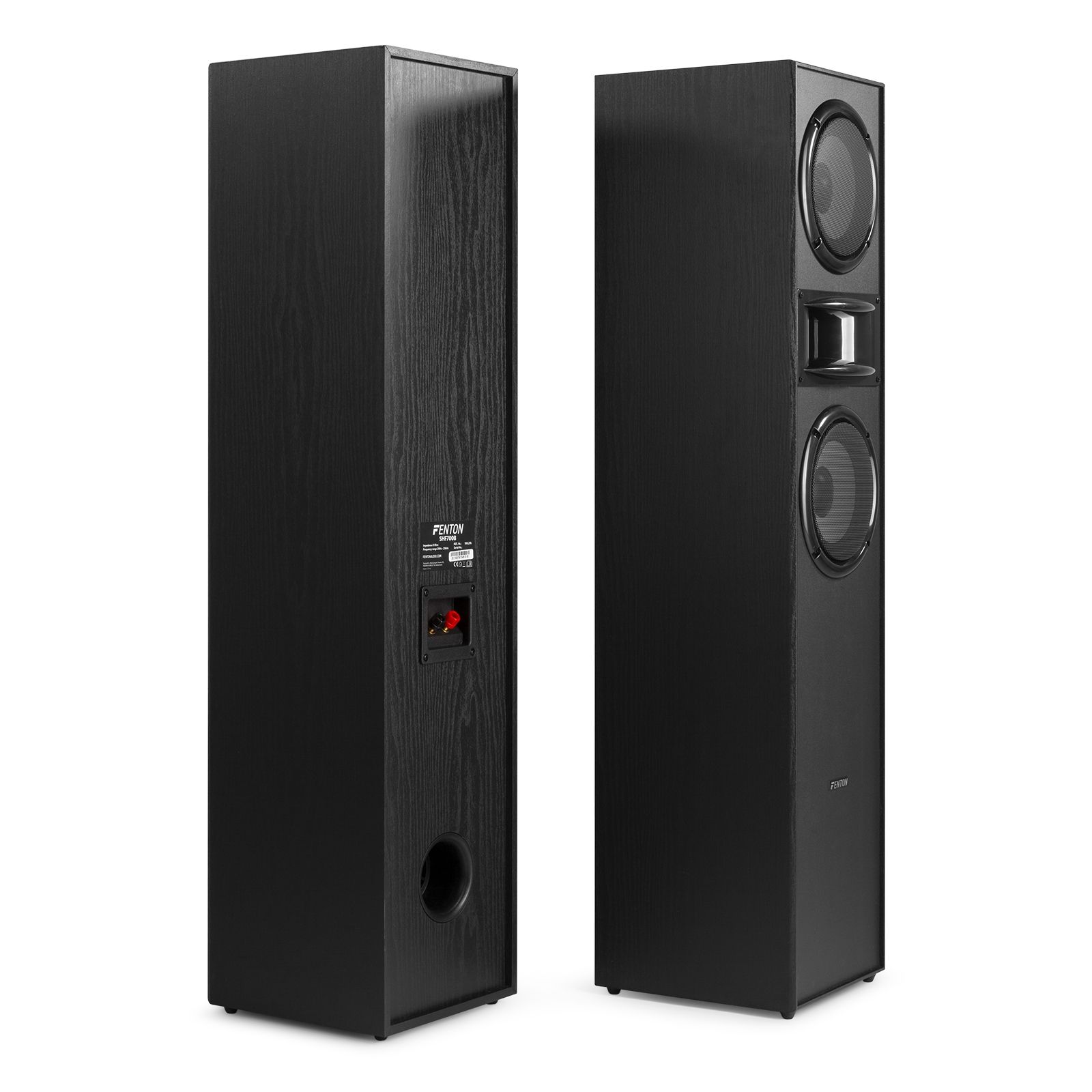 SHF700B Tower Speaker Set 2x 6.5” Black