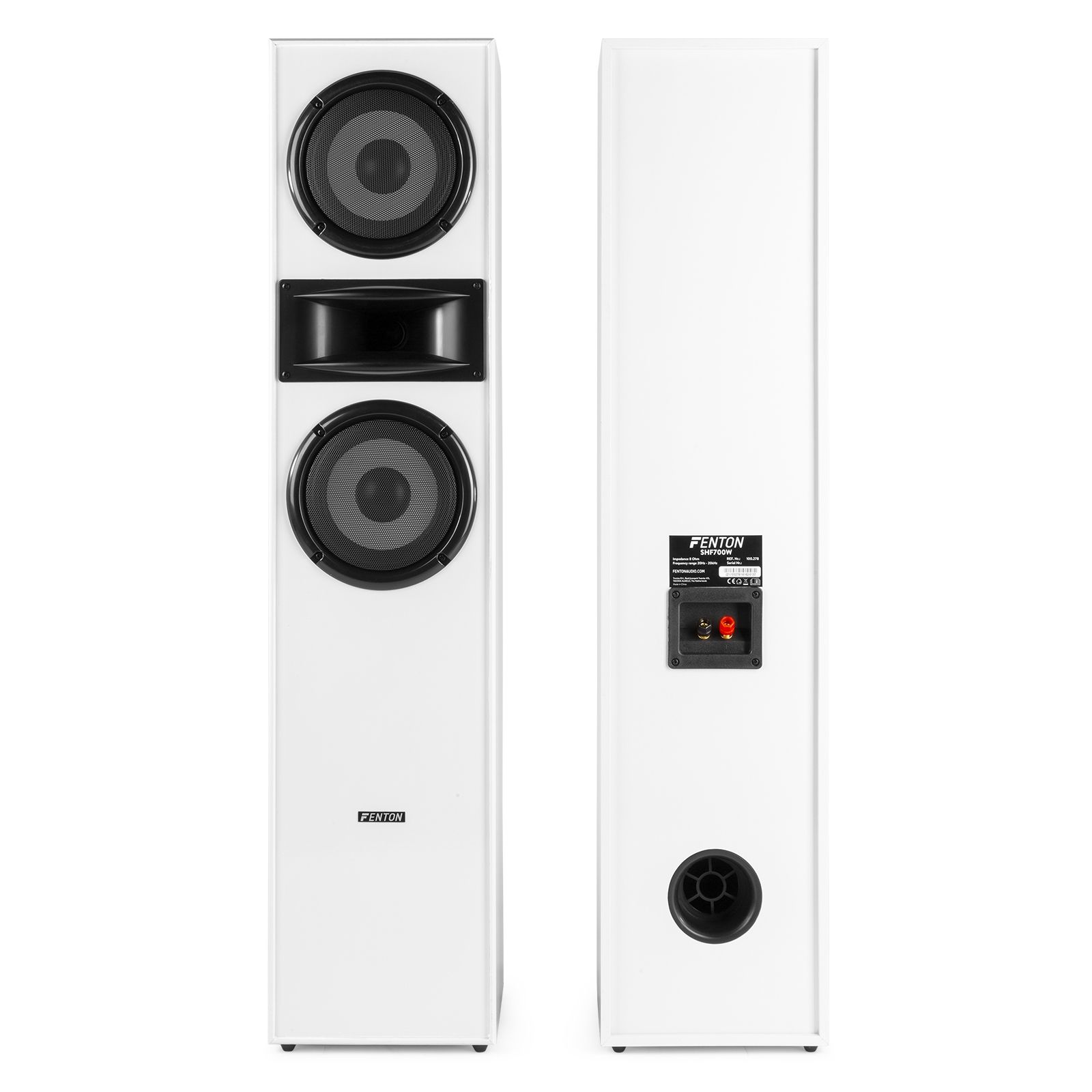 SHF700W Tower Speaker Set 2x 6.5” White