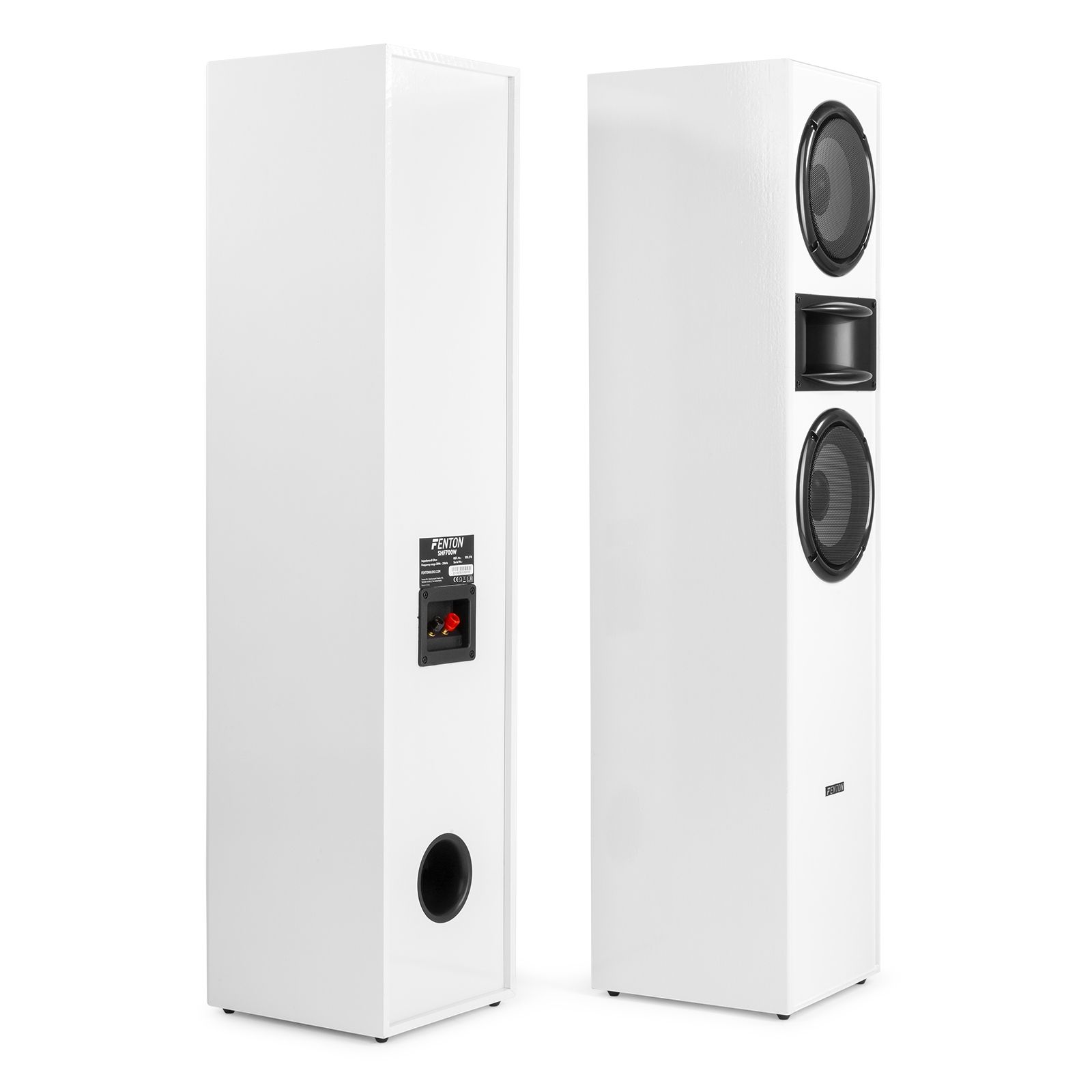 SHF700W Tower Speaker Set 2x 6.5” White