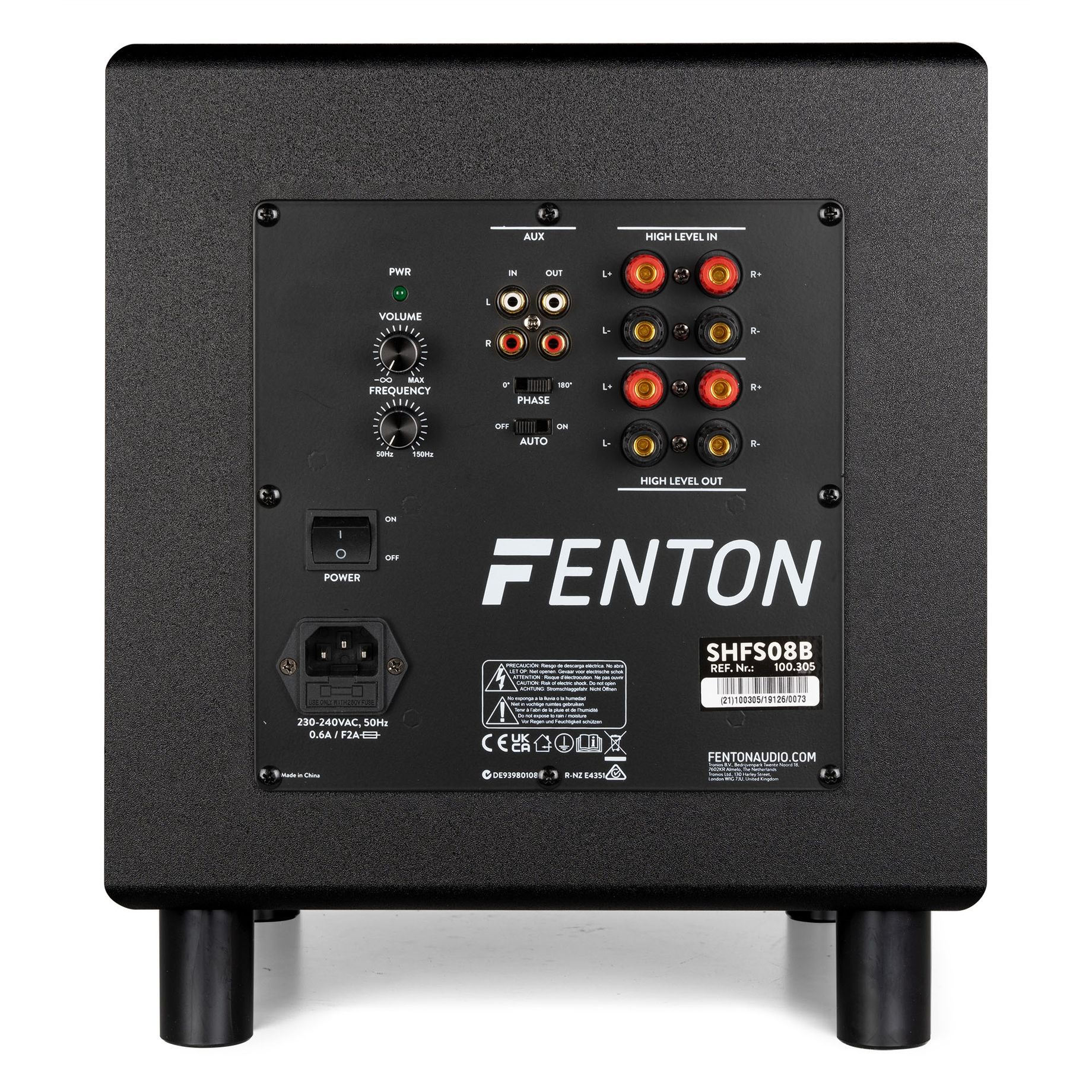 SHFS08B Active Subwoofer 8" Black