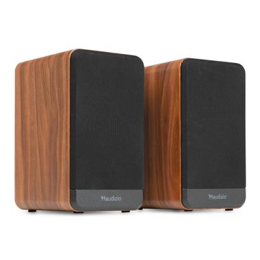 BS10 Active Bookshelf Speaker Set 80W BT Wood