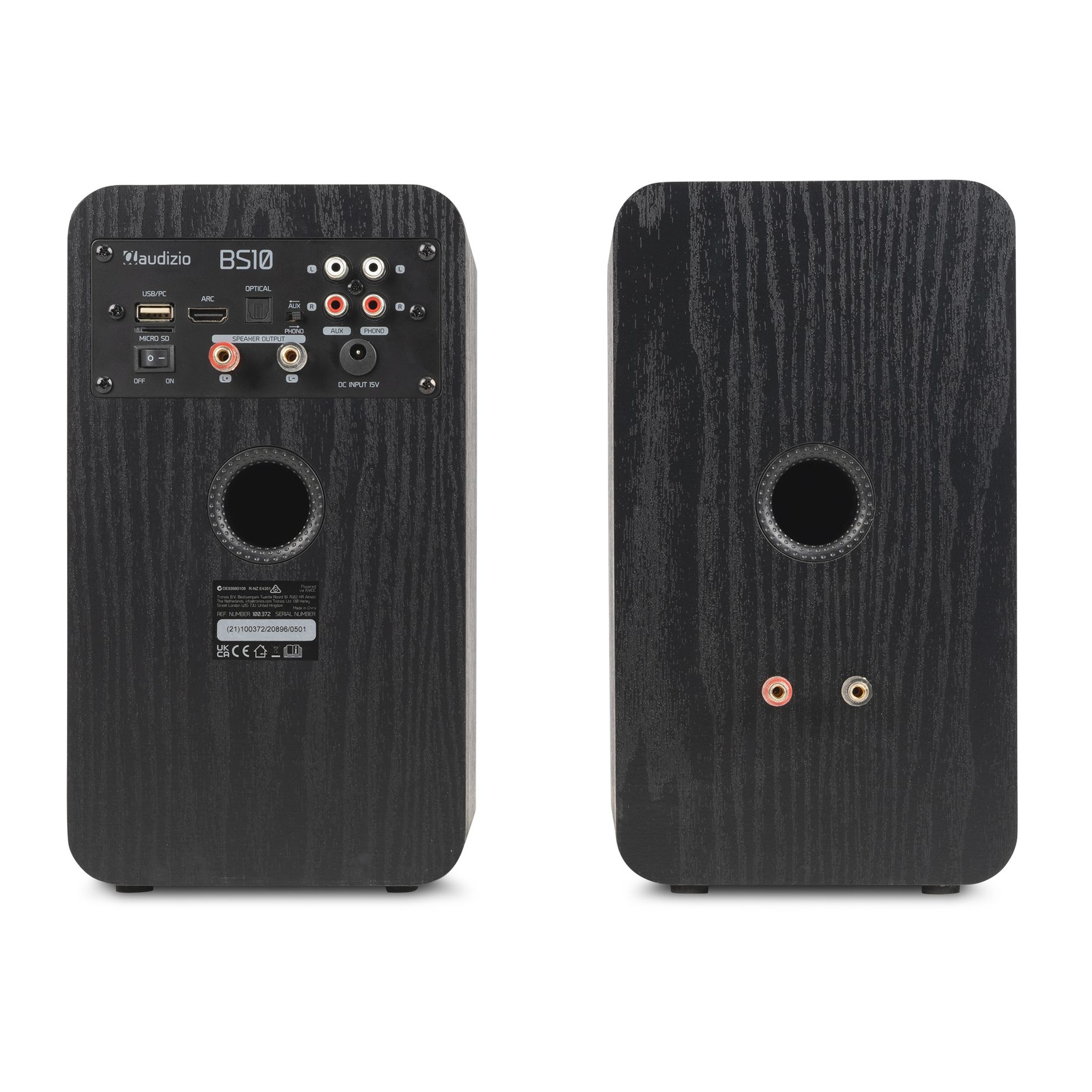 BS10 Active Bookshelf Speaker Set 80W BT Black