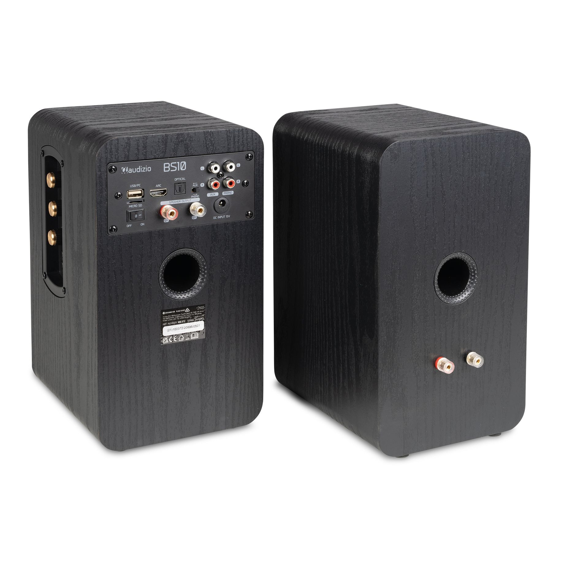 BS10 Active Bookshelf Speaker Set 80W BT Black