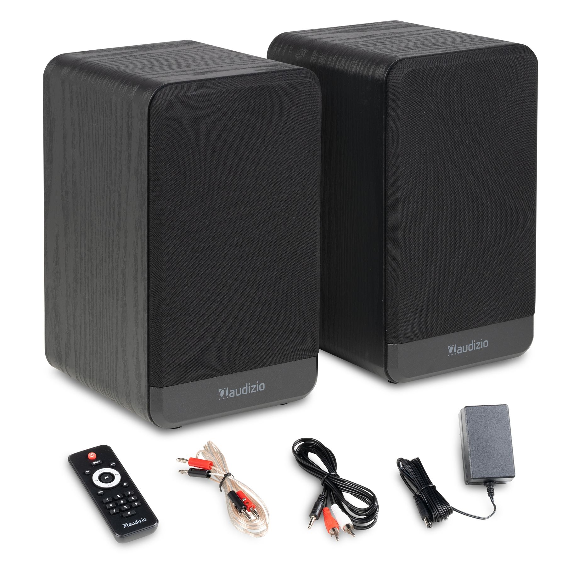 BS10 Active Bookshelf Speaker Set 80W BT Black