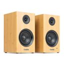 BS15 Active Bookshelf Speaker Set 60W BT Bamboo