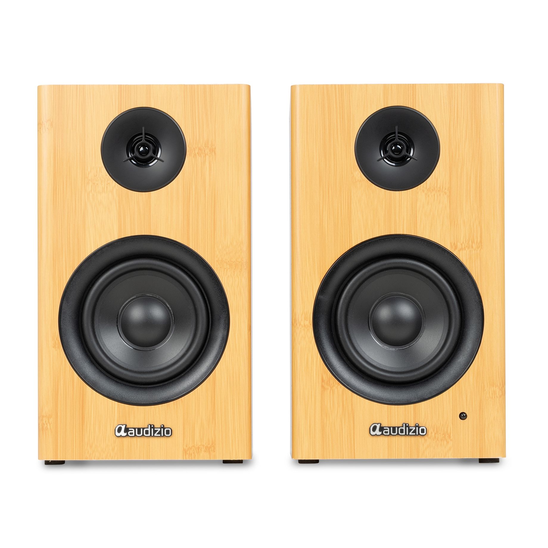 BS15 Active Bookshelf Speaker Set 60W BT Bamboo