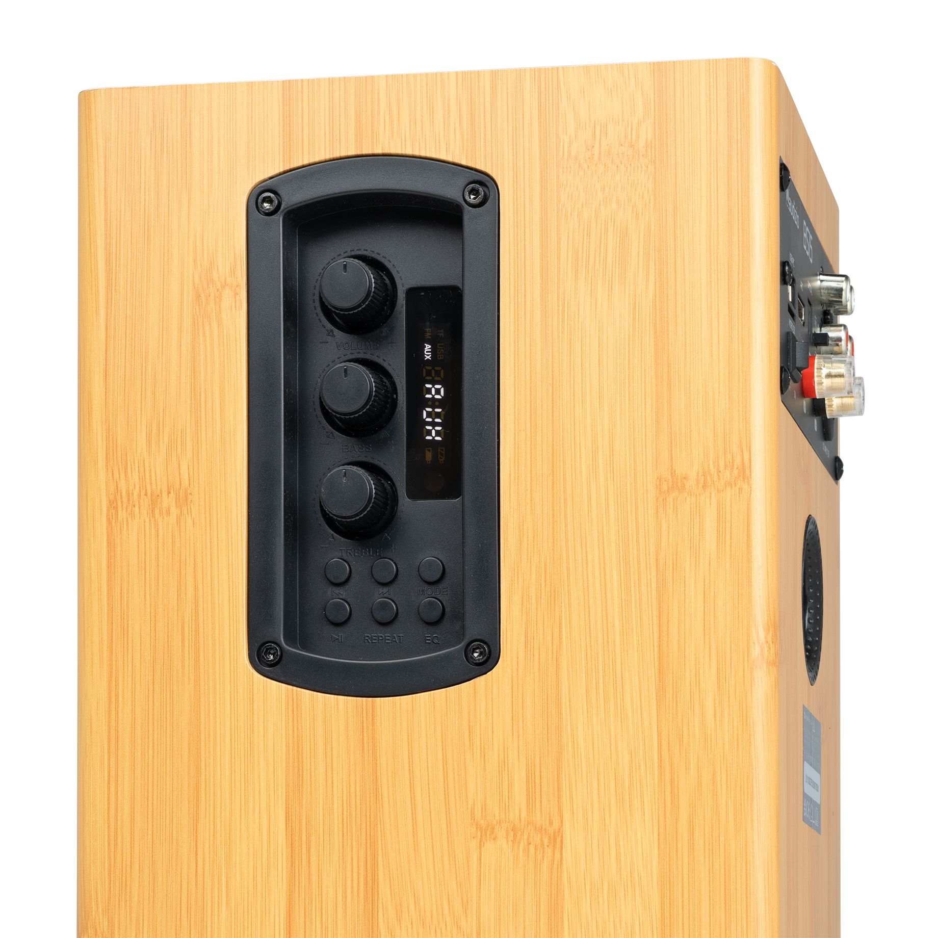 BS15 Active Bookshelf Speaker Set 60W BT Bamboo