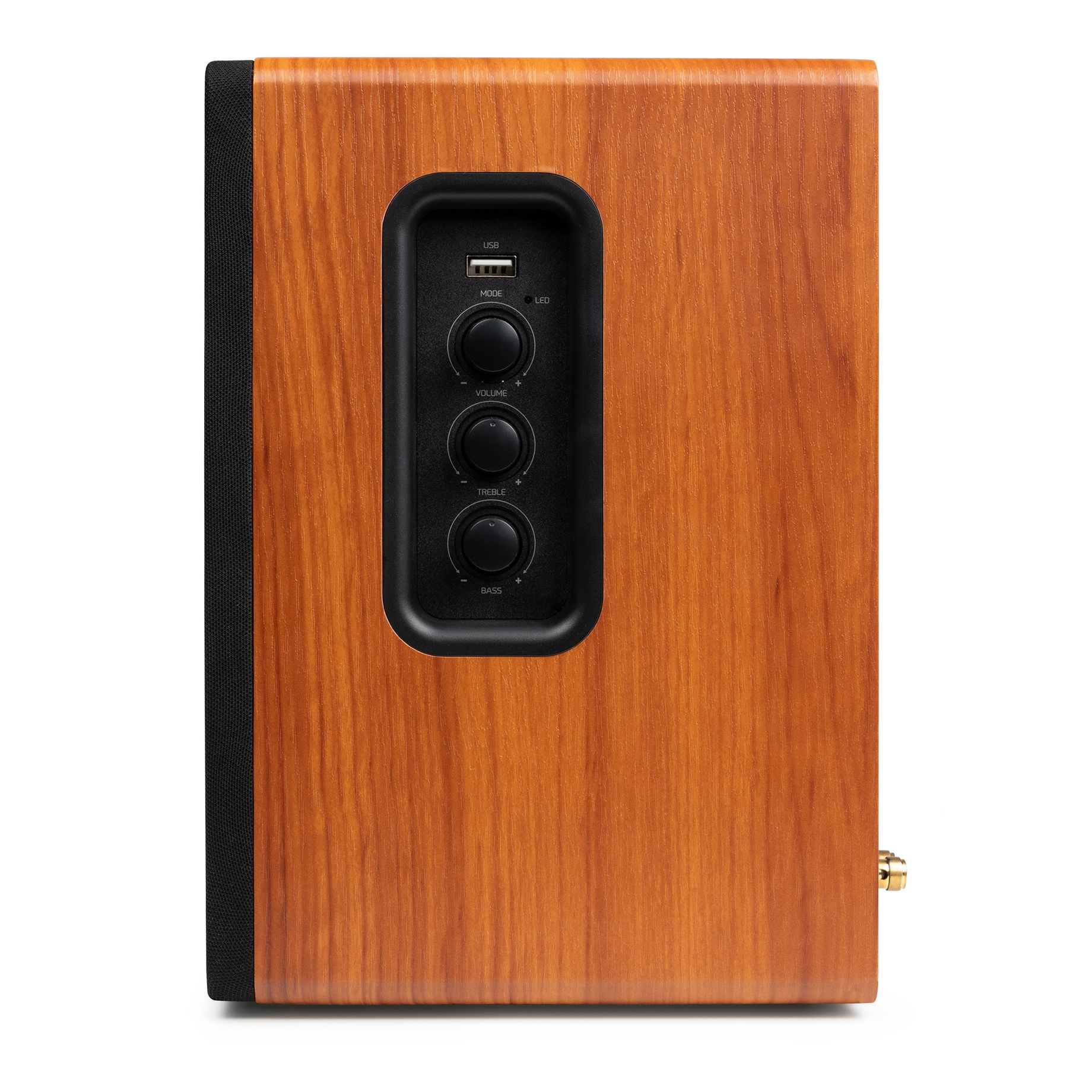 KS01B Active Bookshelf Speaker Set 120W BT Wood