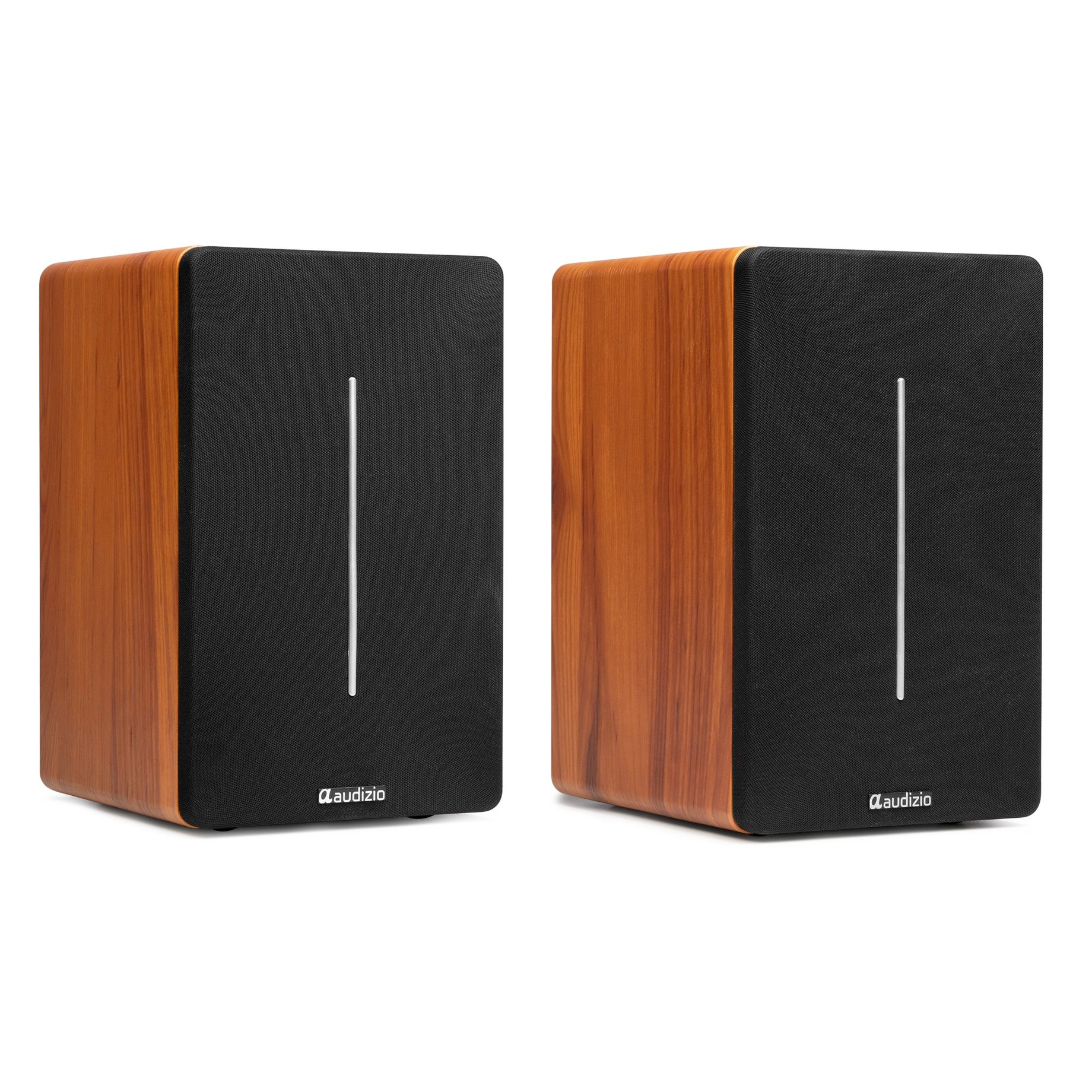 KS01B Active Bookshelf Speaker Set 120W BT Wood