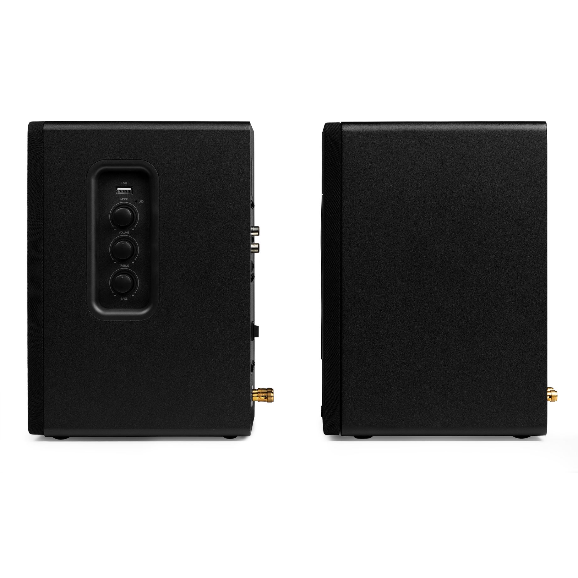 KS01B Active Bookshelf Speaker Set 120W BT Black
