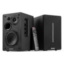 KS01B Active Bookshelf Speaker Set 120W BT Black