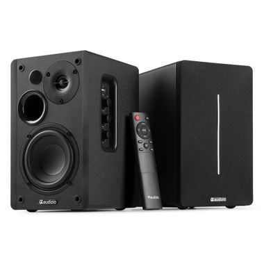 KS01B Active Bookshelf Speaker Set 120W BT Black