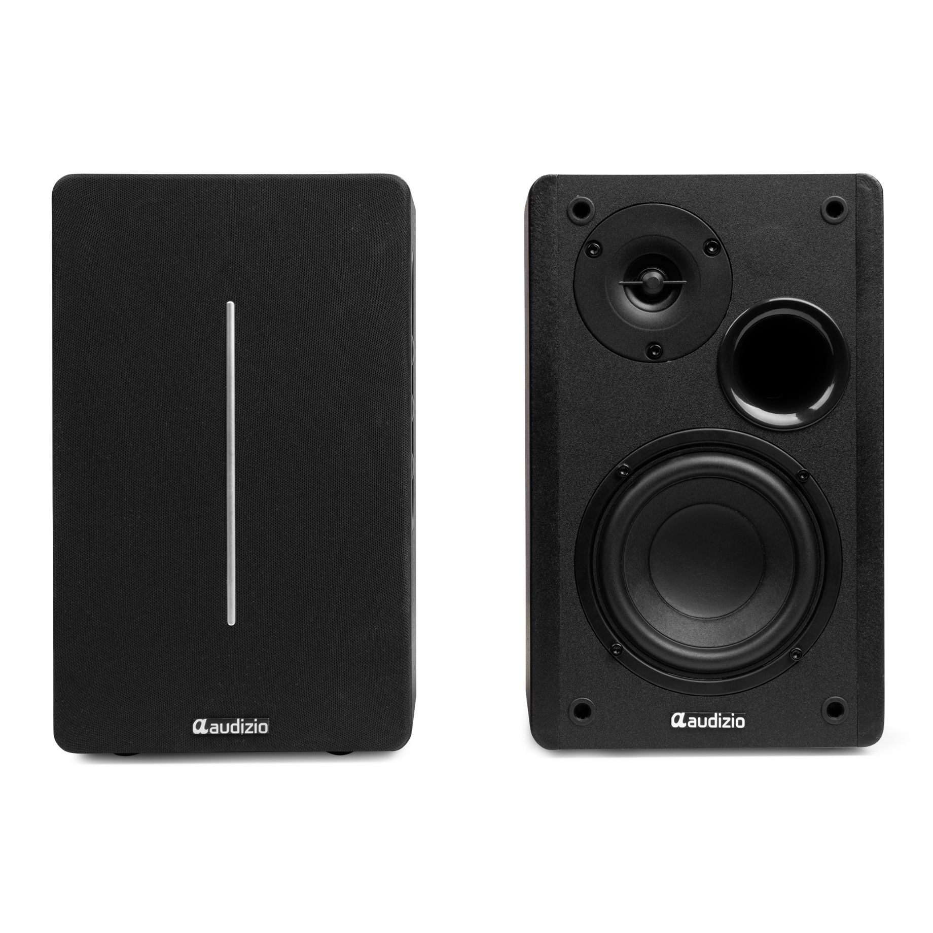 KS01B Active Bookshelf Speaker Set 120W BT Black