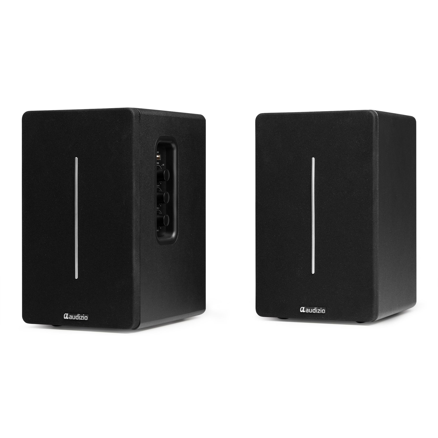 KS01B Active Bookshelf Speaker Set 120W BT Black