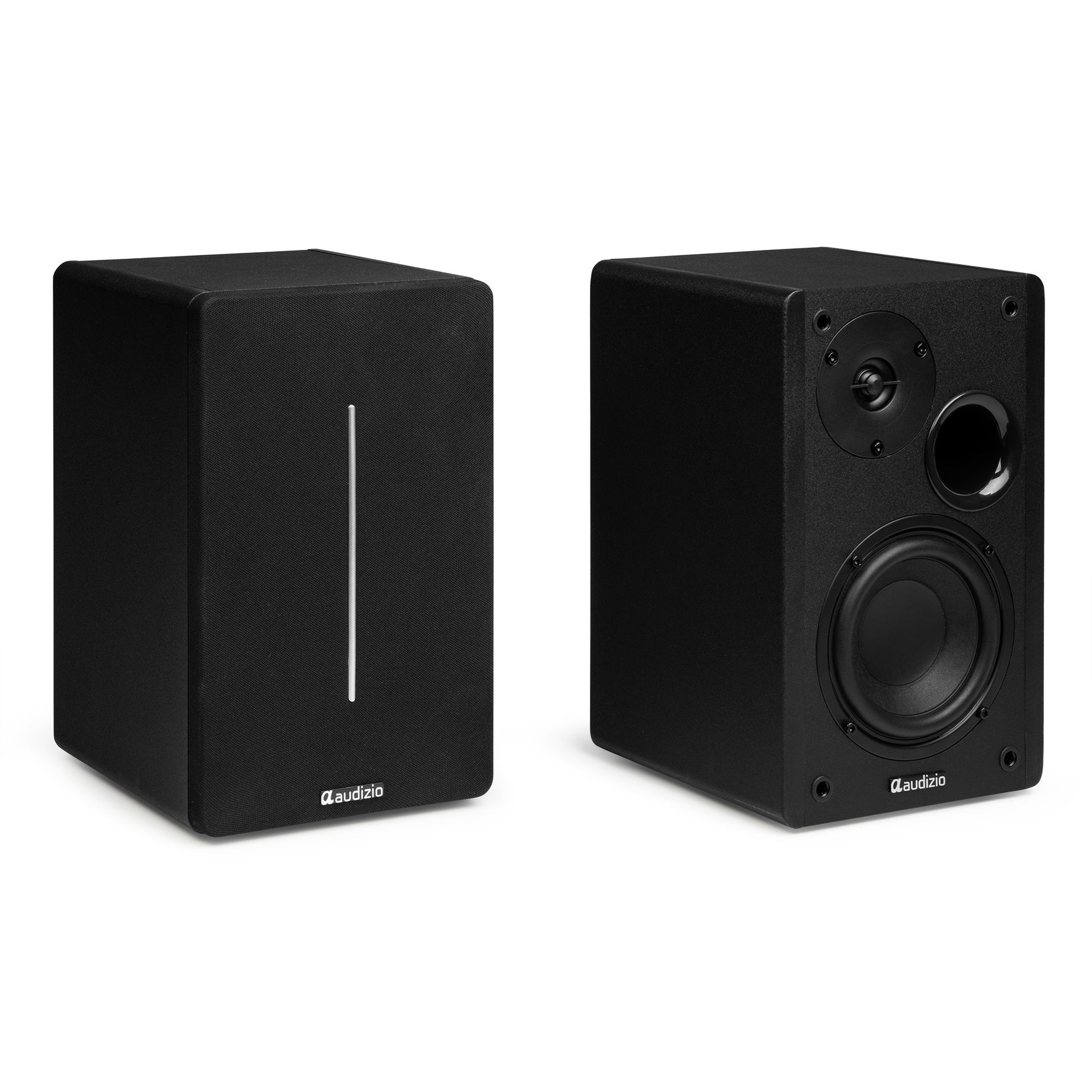 KS01B Active Bookshelf Speaker Set 120W BT Black