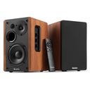 KS01 Active Bookshelf Speaker Set 80W Wood