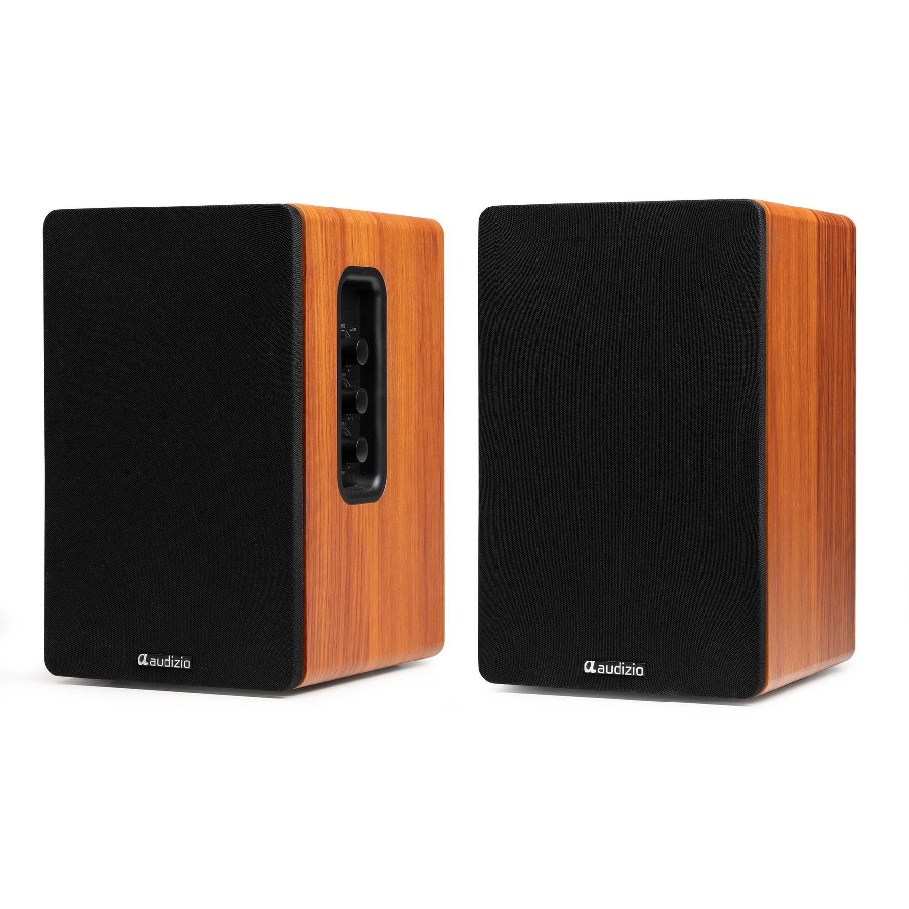 KS01 Active Bookshelf Speaker Set 80W Wood