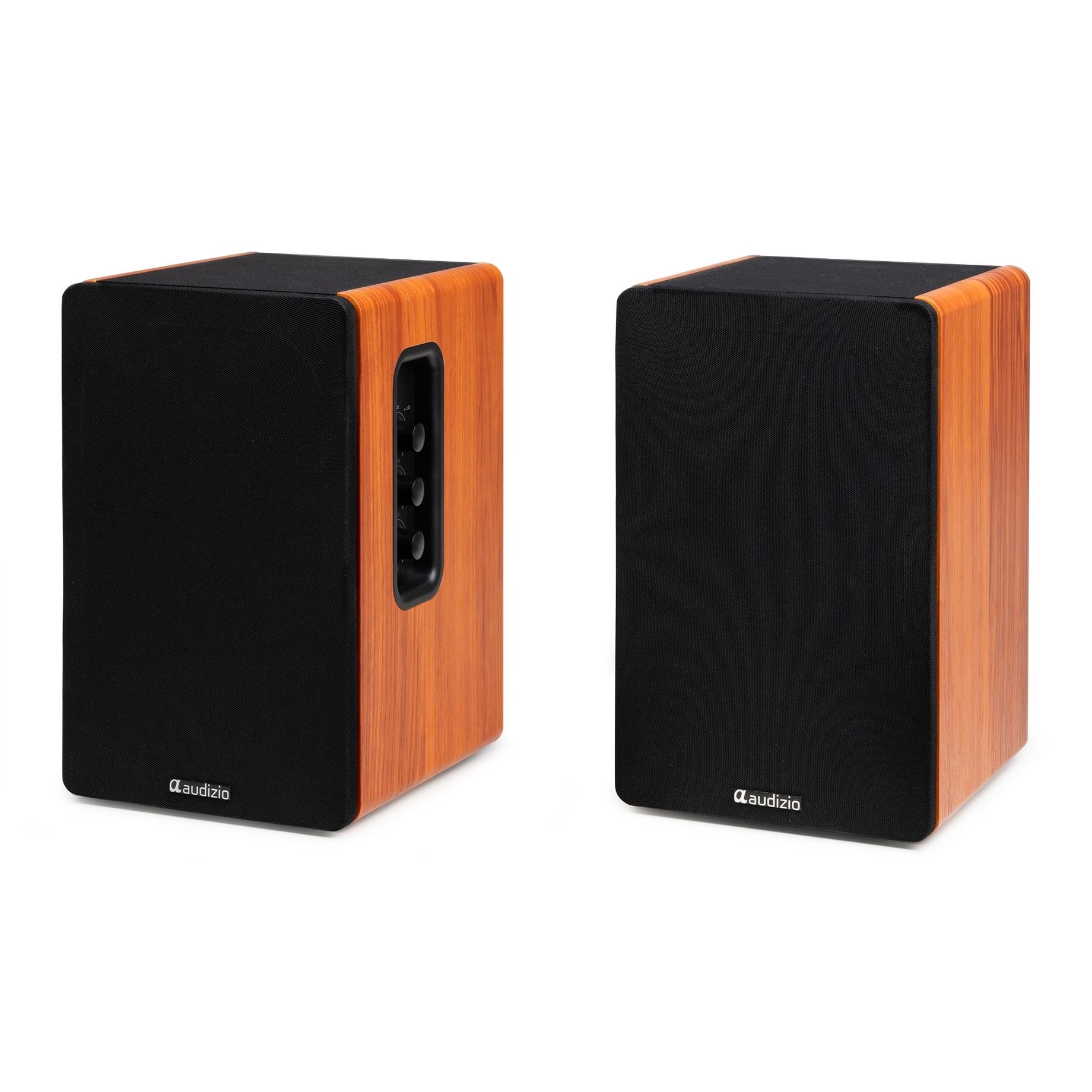 KS01 Active Bookshelf Speaker Set 80W Wood