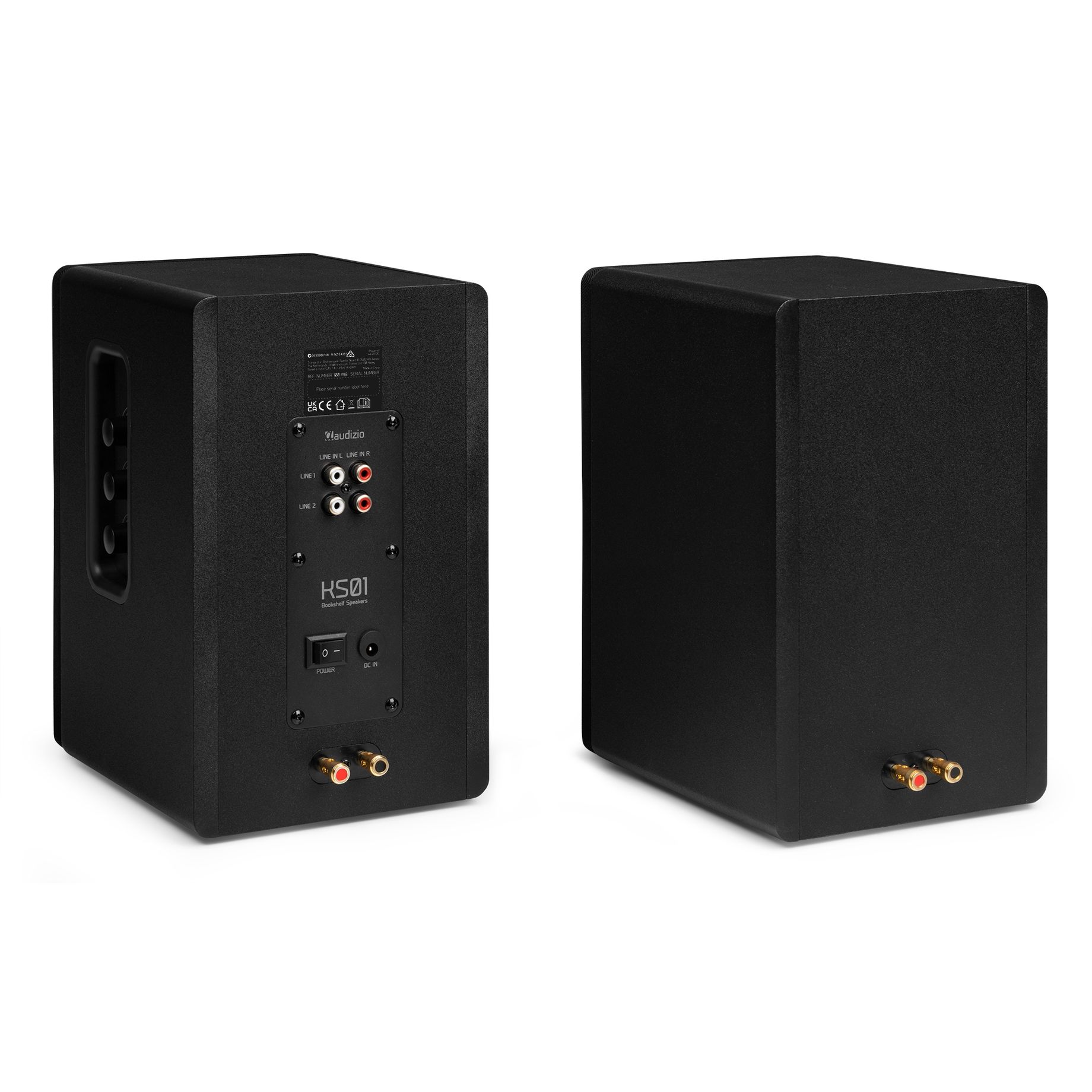 KS01 Active Bookshelf Speaker Set 80W Black