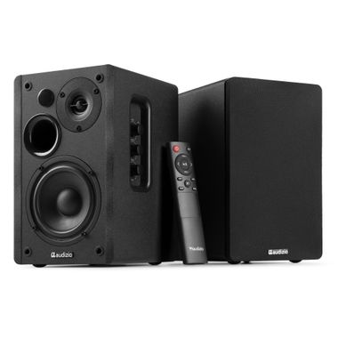 KS01 Active Bookshelf Speaker Set 80W Black