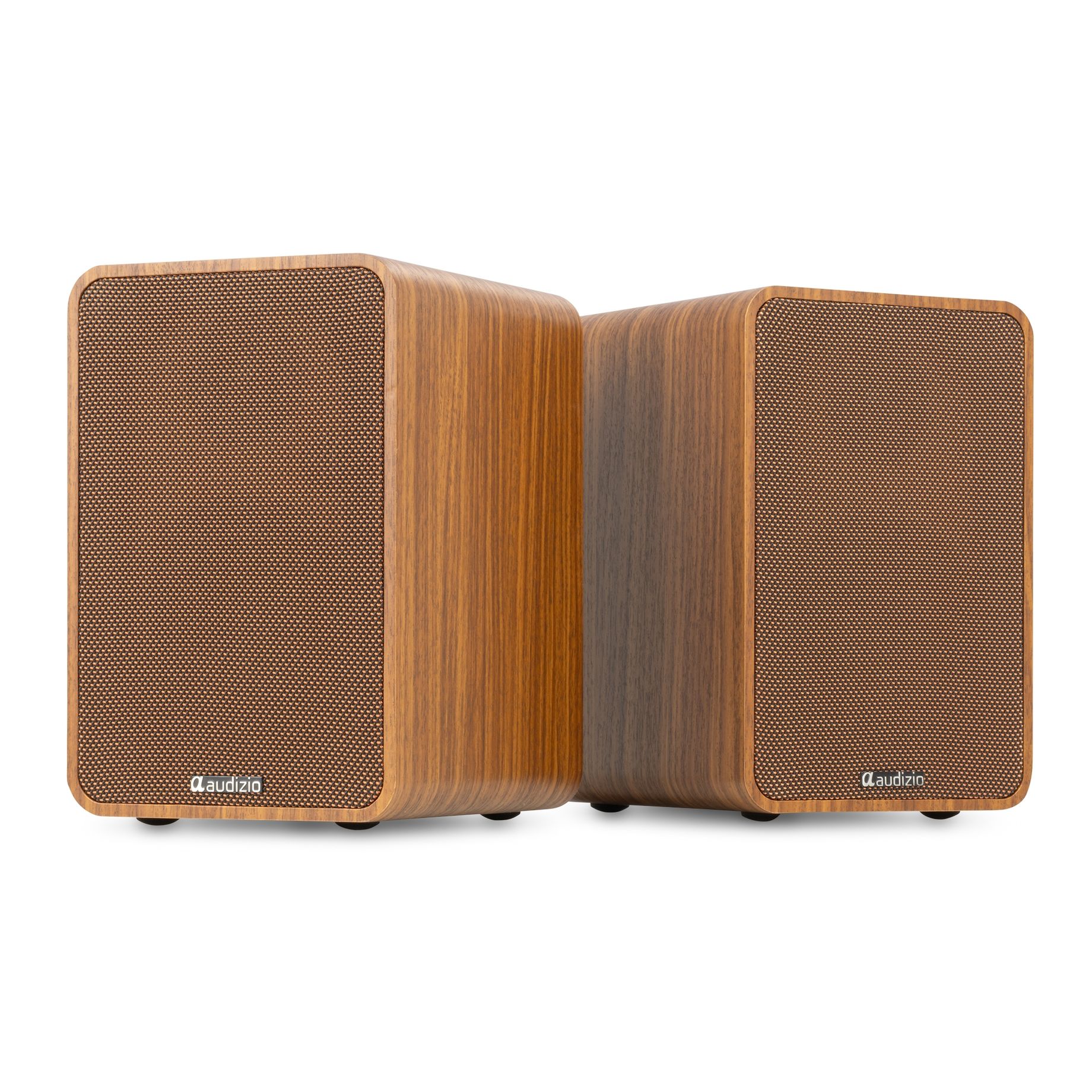 KS10 Active Bookshelf Speaker Set 120W BT Wood