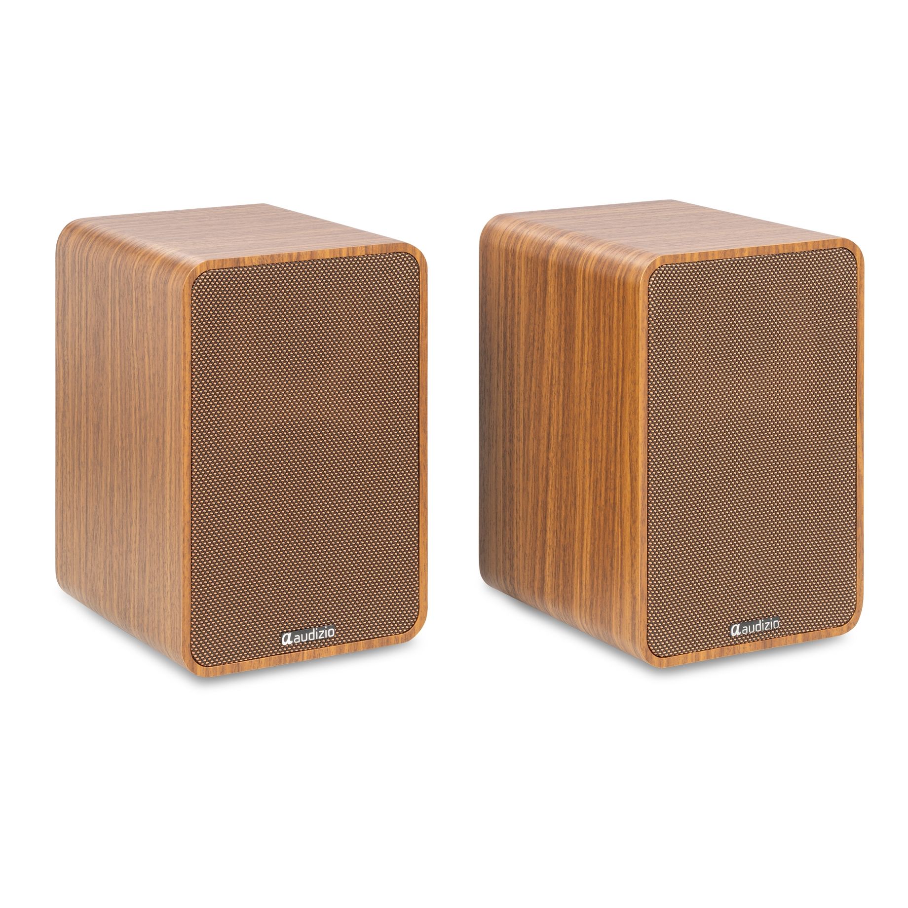 KS10 Active Bookshelf Speaker Set 120W BT Wood
