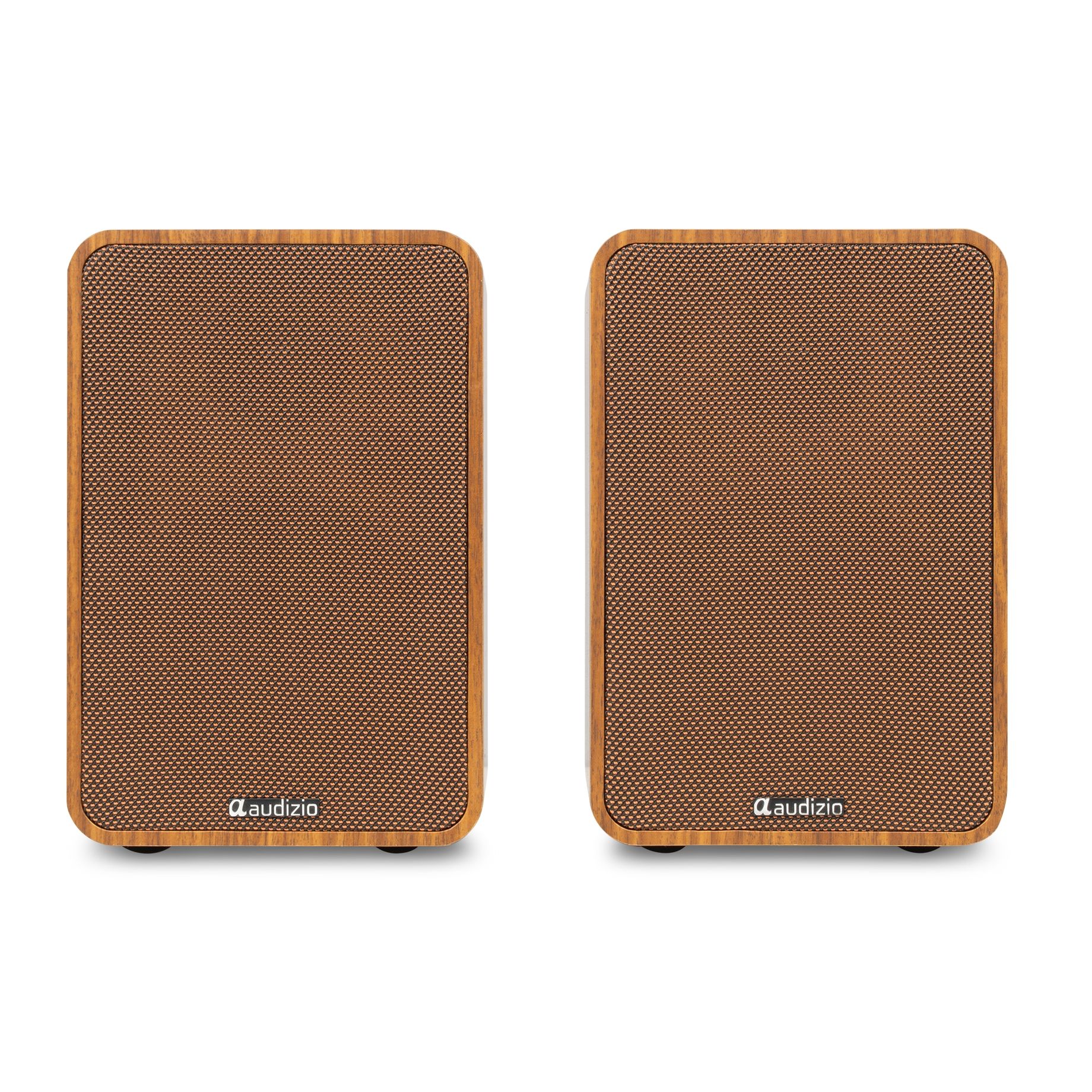 KS10 Active Bookshelf Speaker Set 120W BT Wood