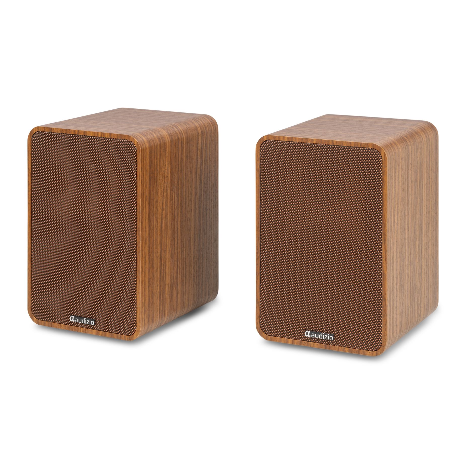 KS10 Active Bookshelf Speaker Set 120W BT Wood