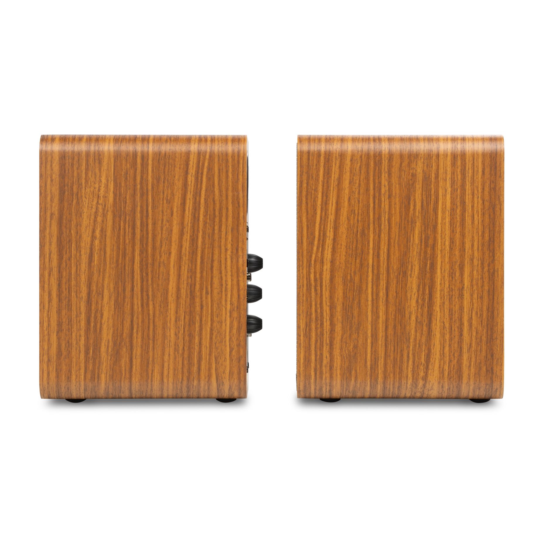 KS10 Active Bookshelf Speaker Set 120W BT Wood