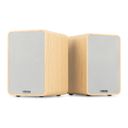 KS10 Active Bookshelf Speaker Set 120W BT Light Wood