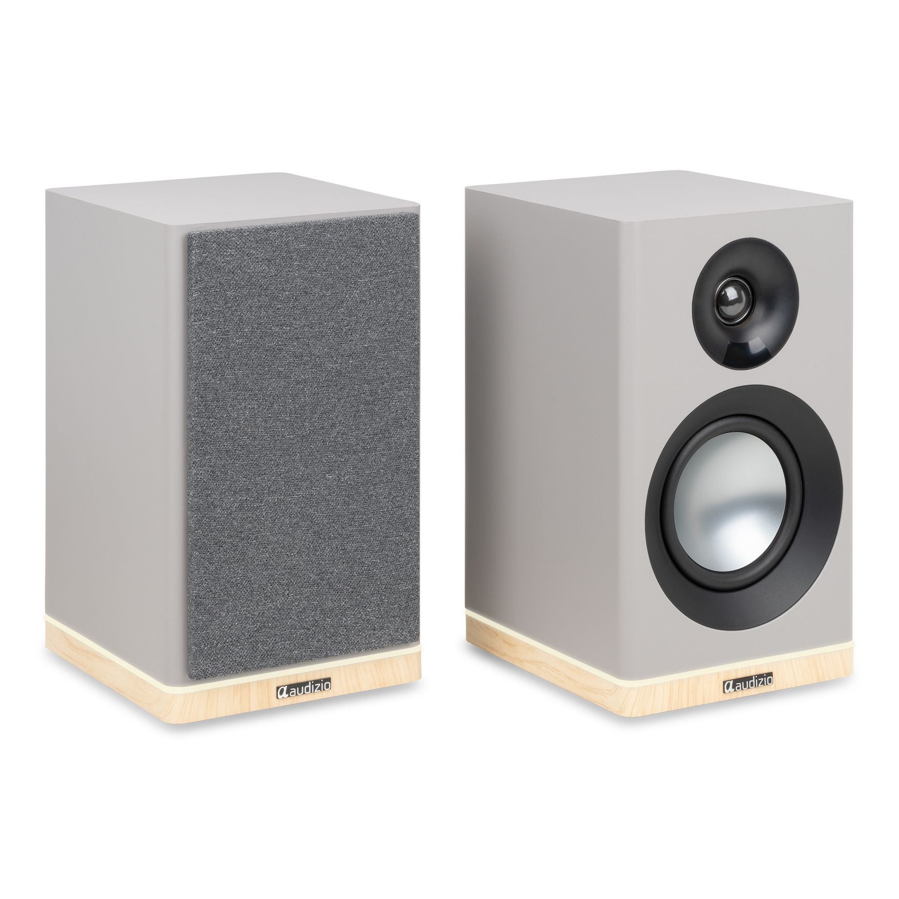 KS12 Active Bookshelf Speaker Set 80W BT Grey