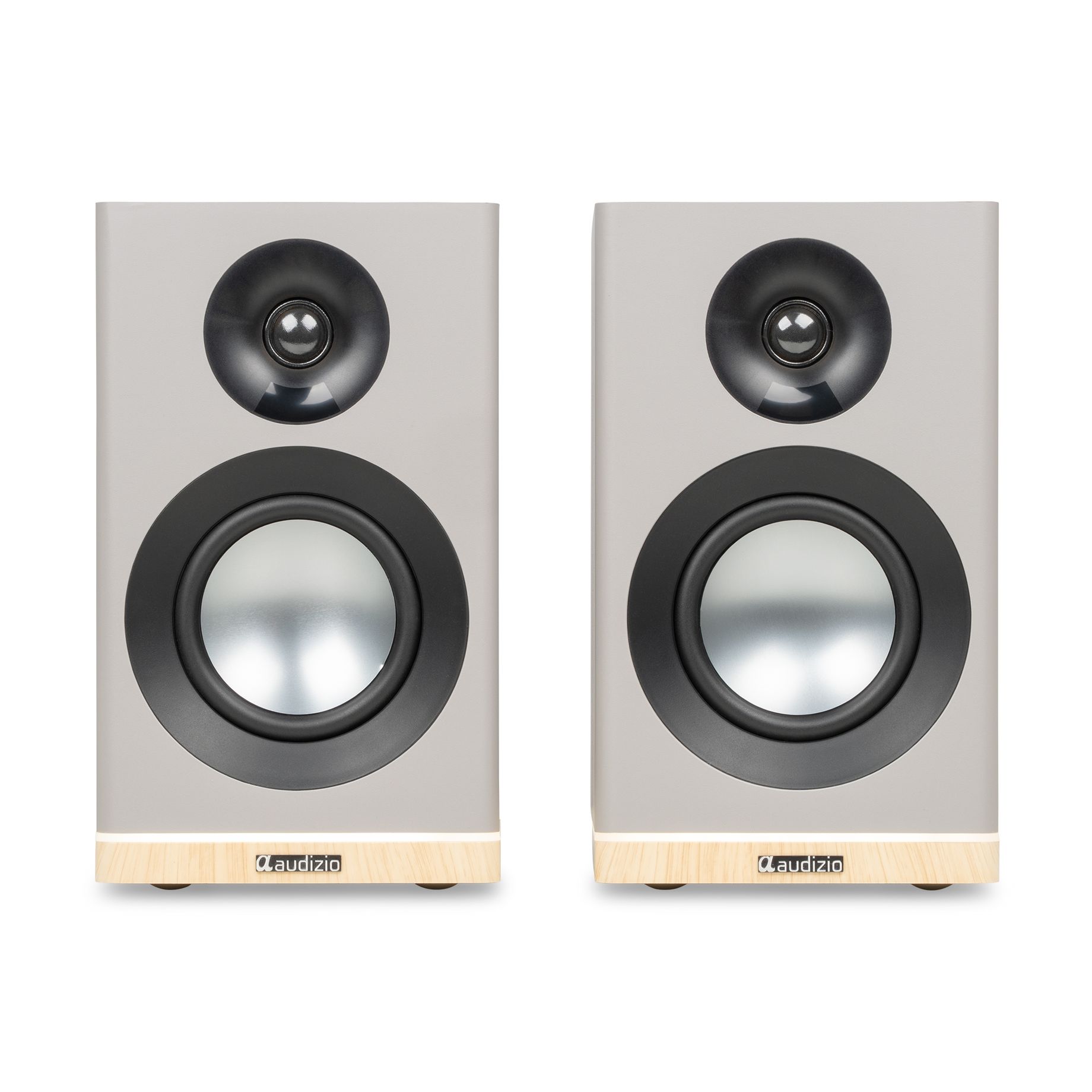 KS12 Active Bookshelf Speaker Set 80W BT Grey