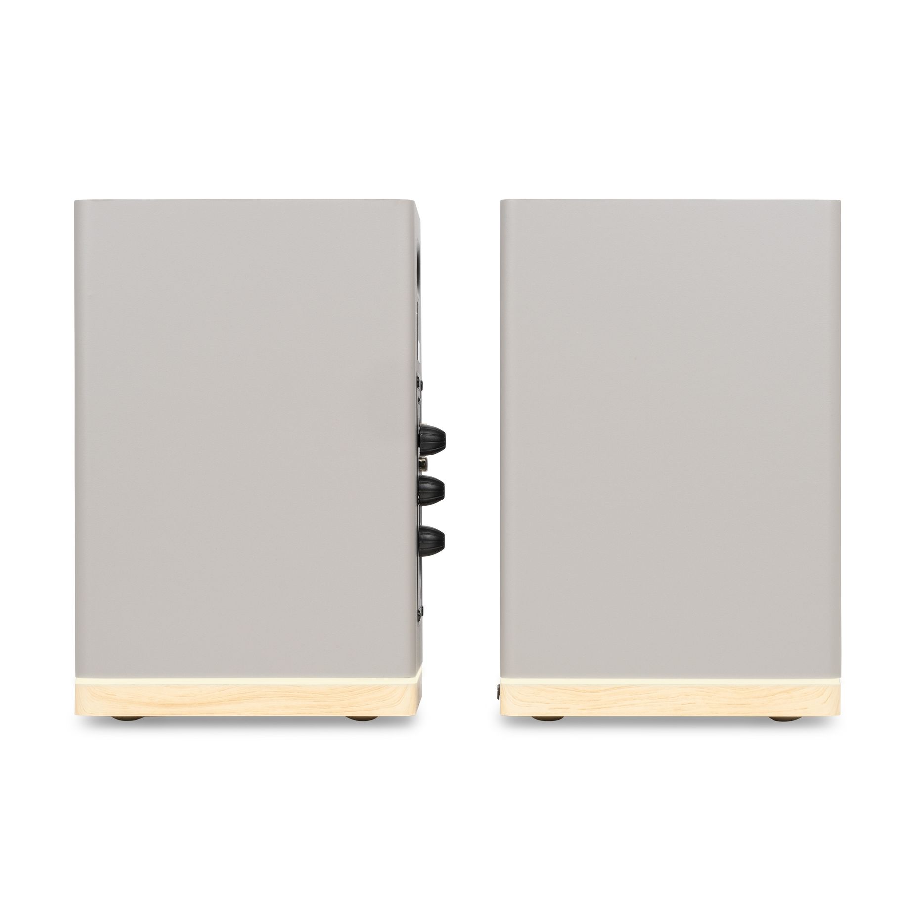 KS12 Active Bookshelf Speaker Set 80W BT Grey
