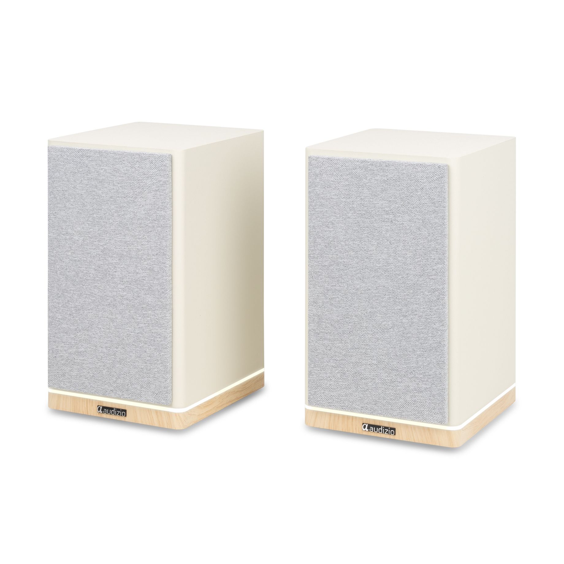 KS12 Active Bookshelf Speaker Set 80W BT Creme