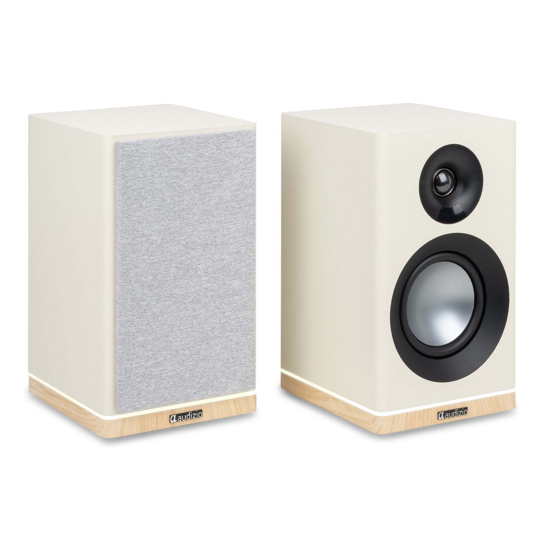 KS12 Active Bookshelf Speaker Set 80W BT Creme