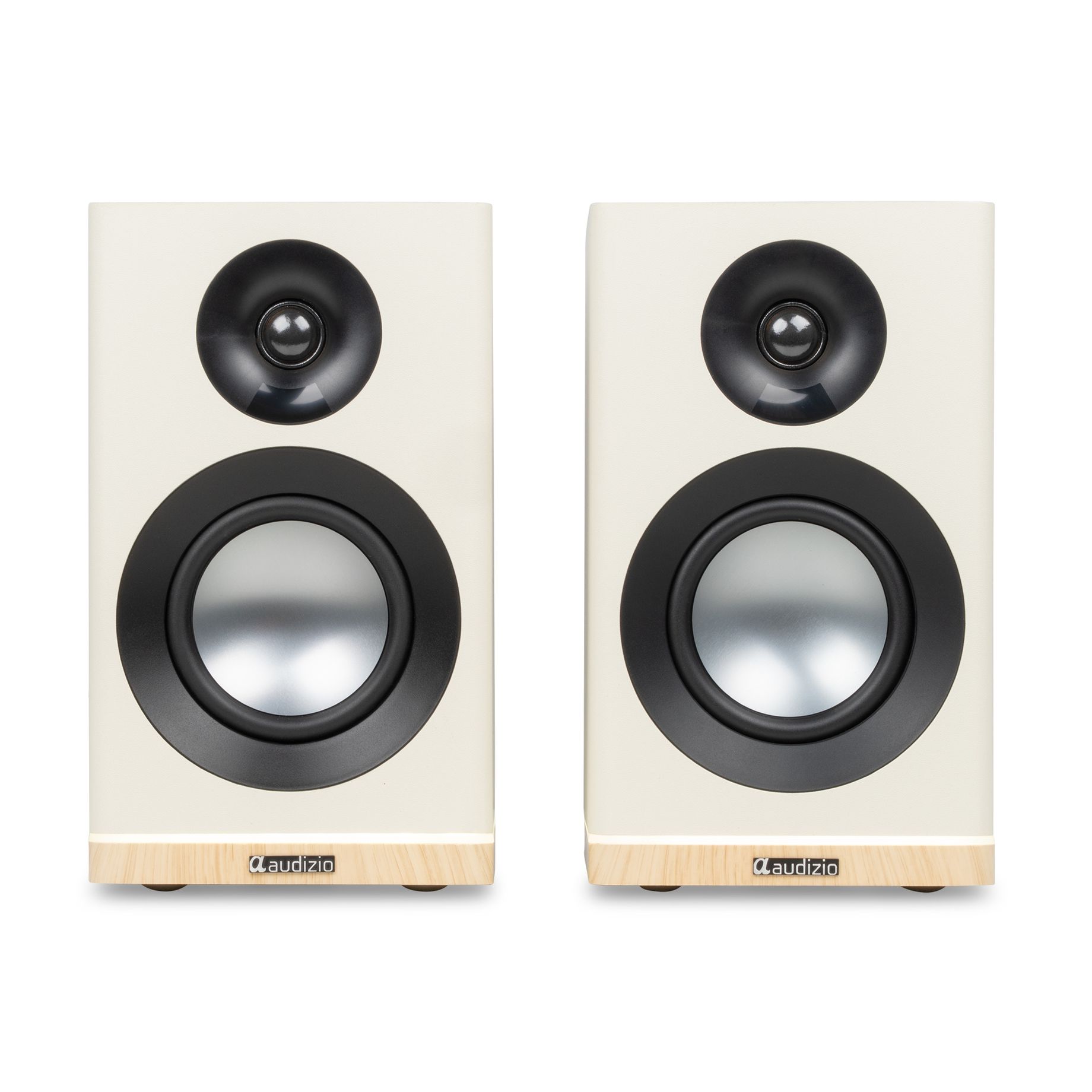 KS12 Active Bookshelf Speaker Set 80W BT Creme