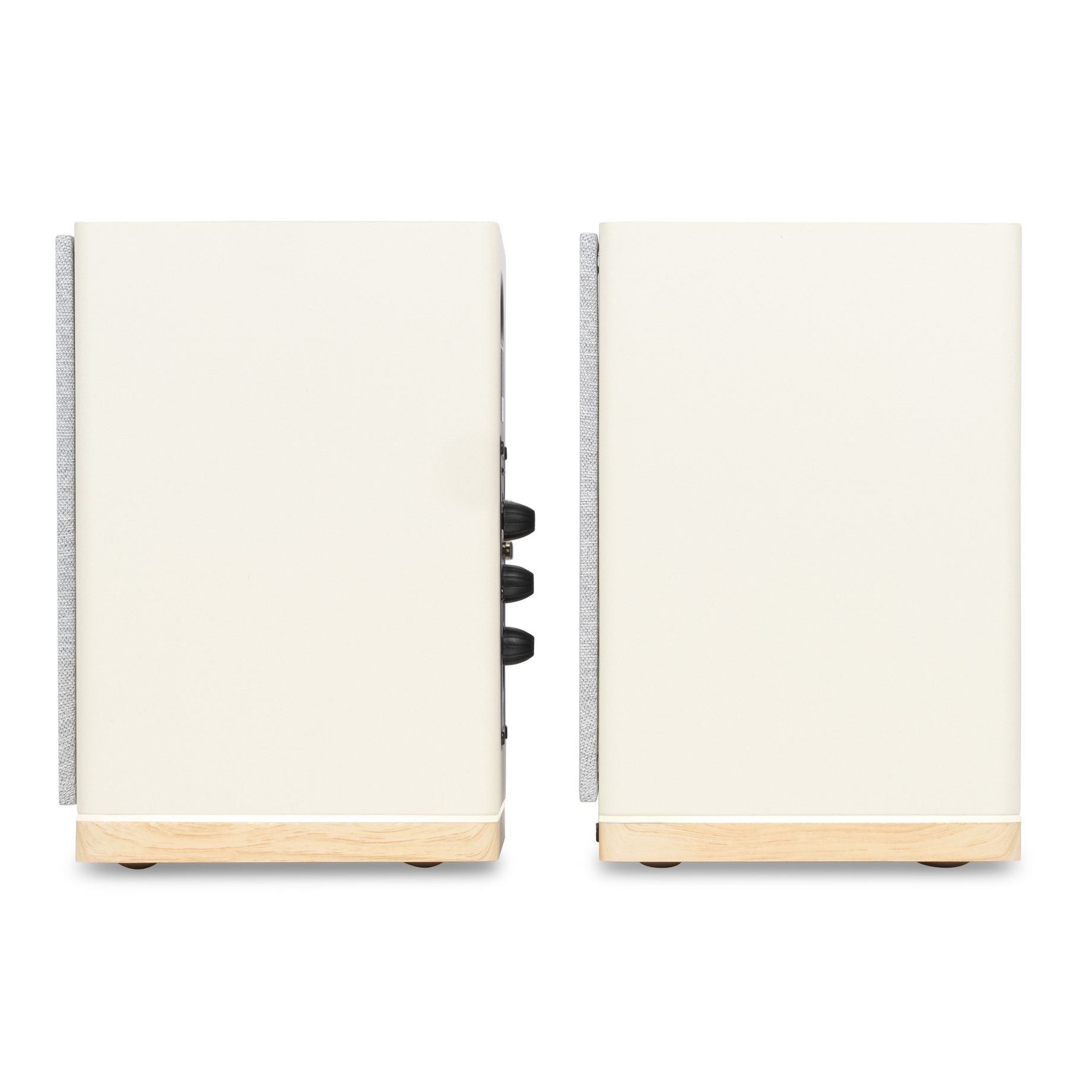 KS12 Active Bookshelf Speaker Set 80W BT Creme