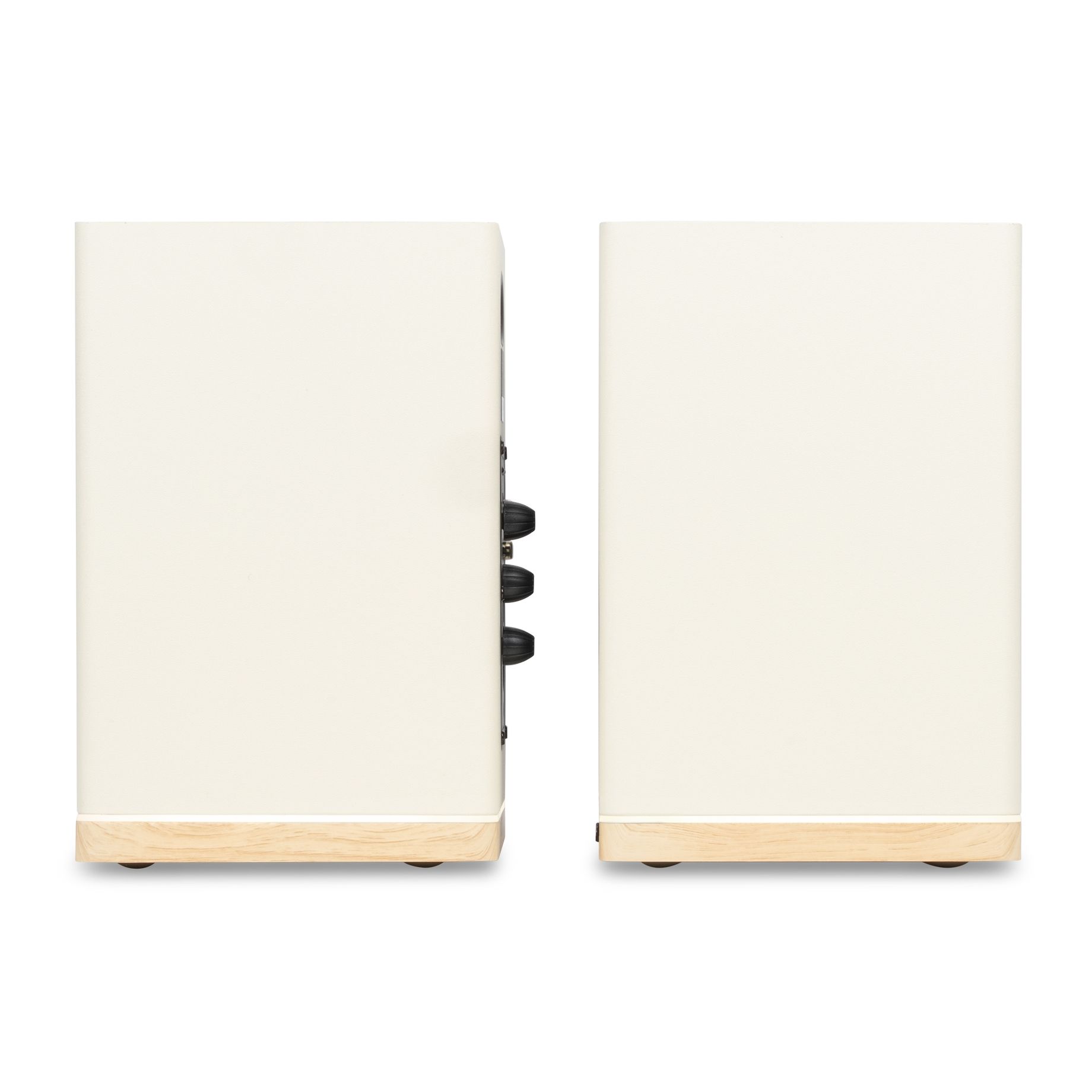 KS12 Active Bookshelf Speaker Set 80W BT Creme