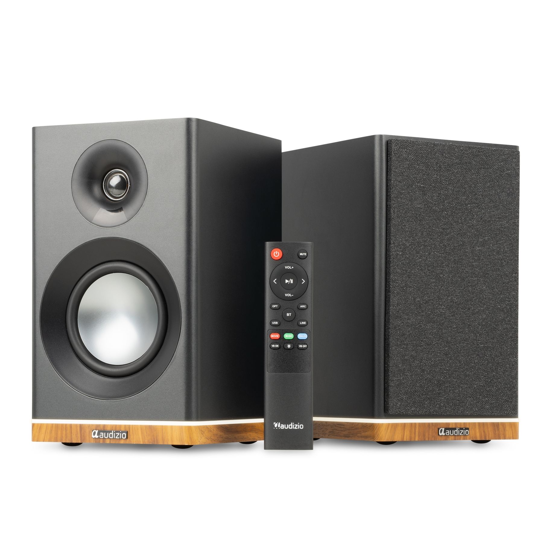 KS12 Active Bookshelf Speaker Set 80W BT Black