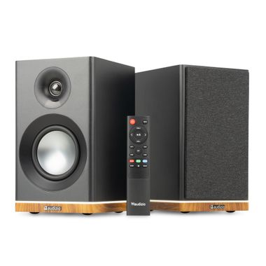KS12 Active Bookshelf Speaker Set 80W BT Black