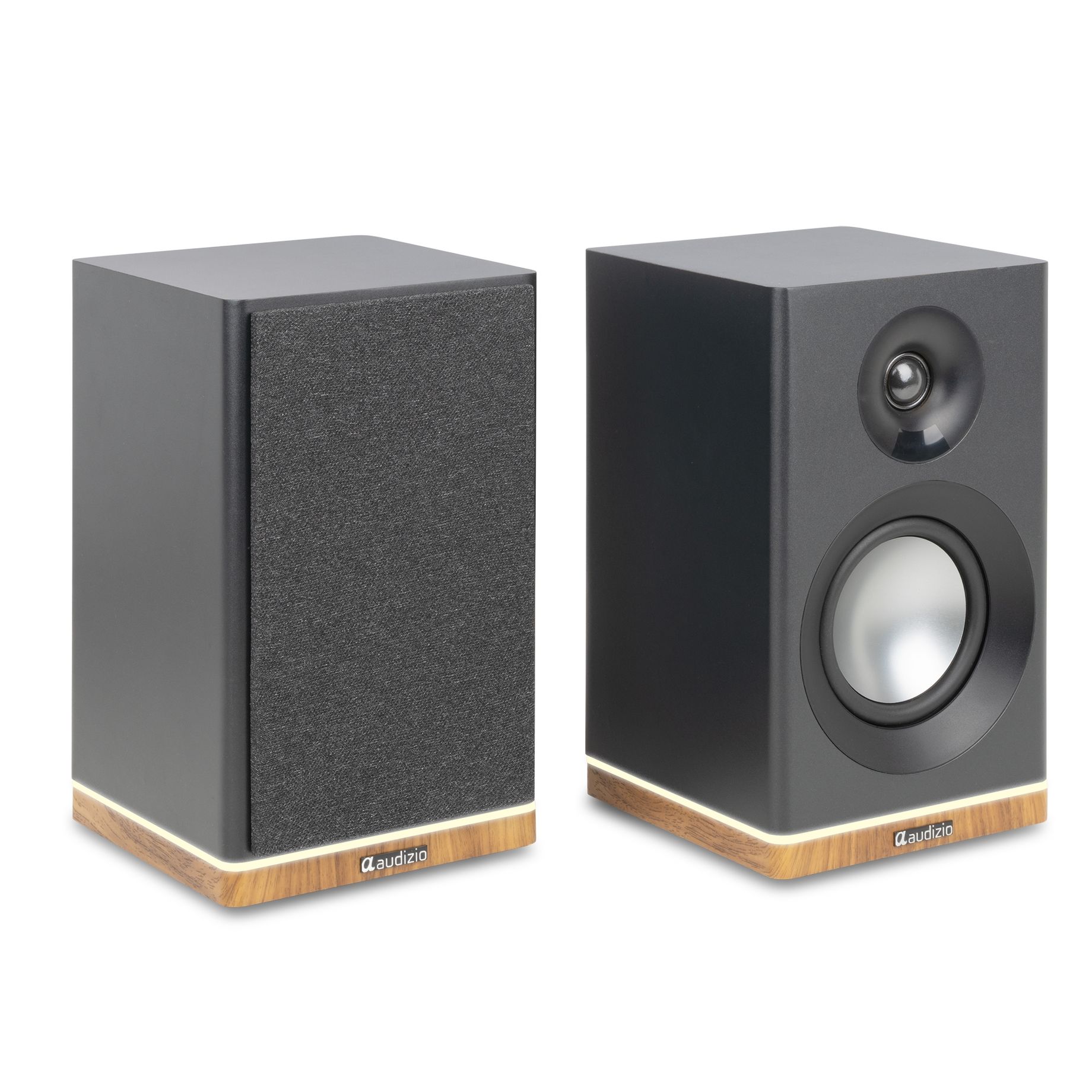 KS12 Active Bookshelf Speaker Set 80W BT Black