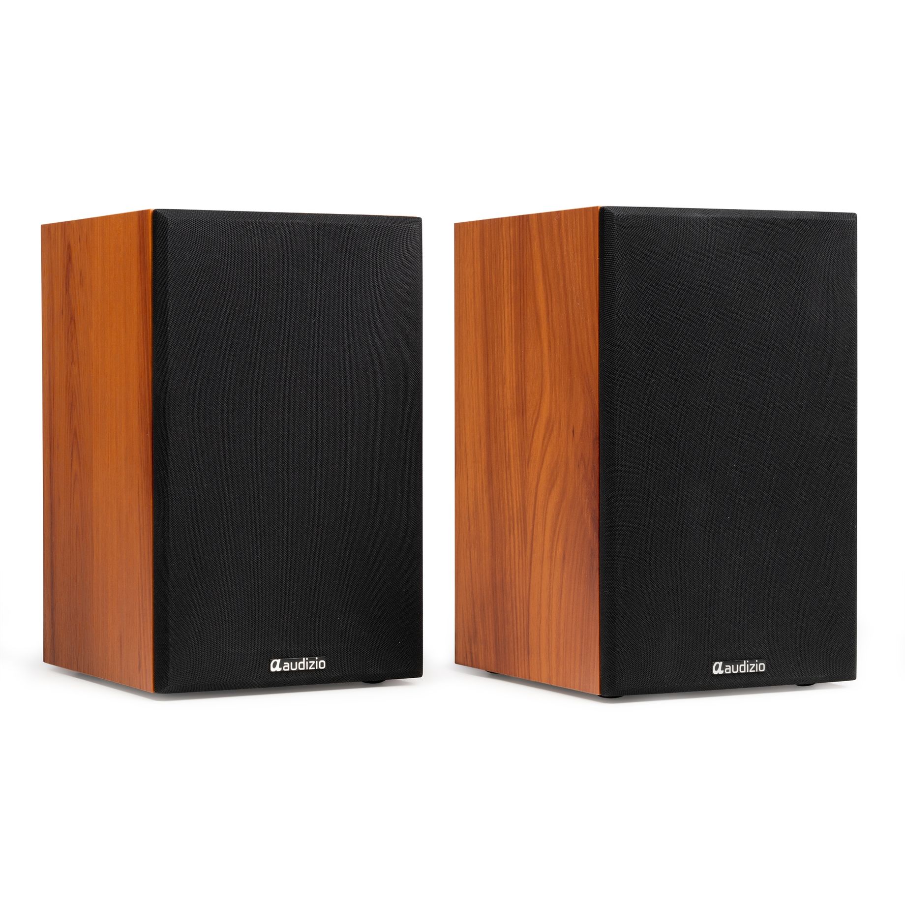 KS02 Active Bookshelf Speaker Set 80W BT Wood