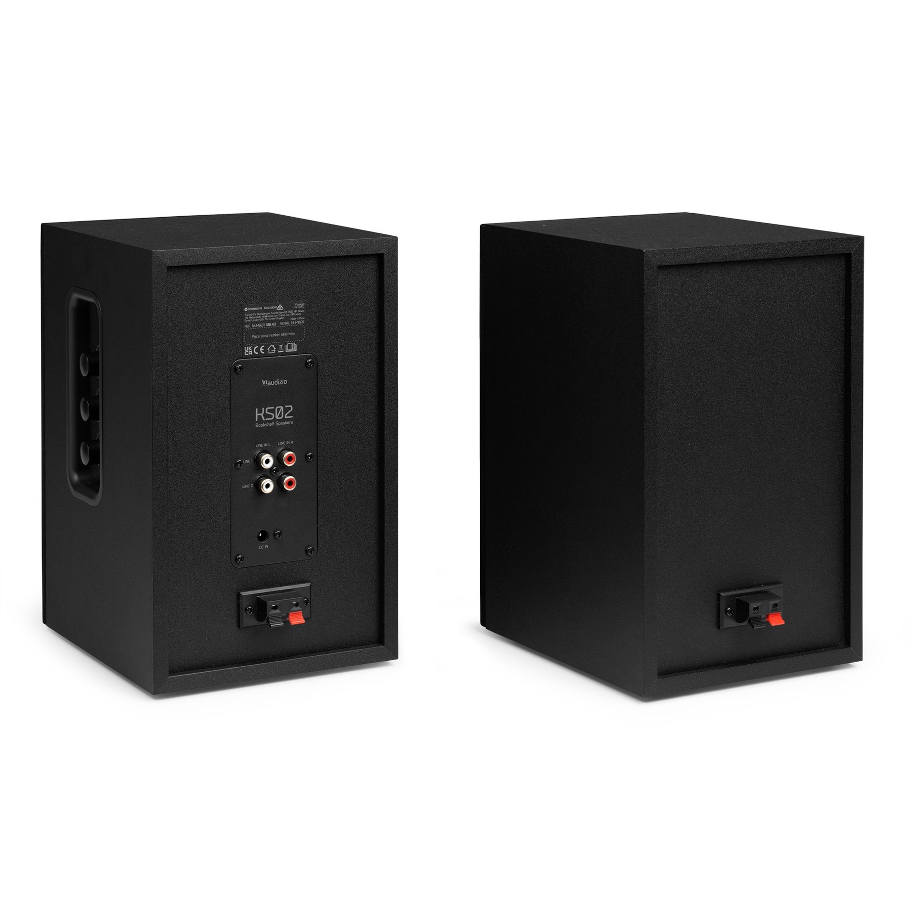 KS02 Active Bookshelf Speaker Set 80W BT Black