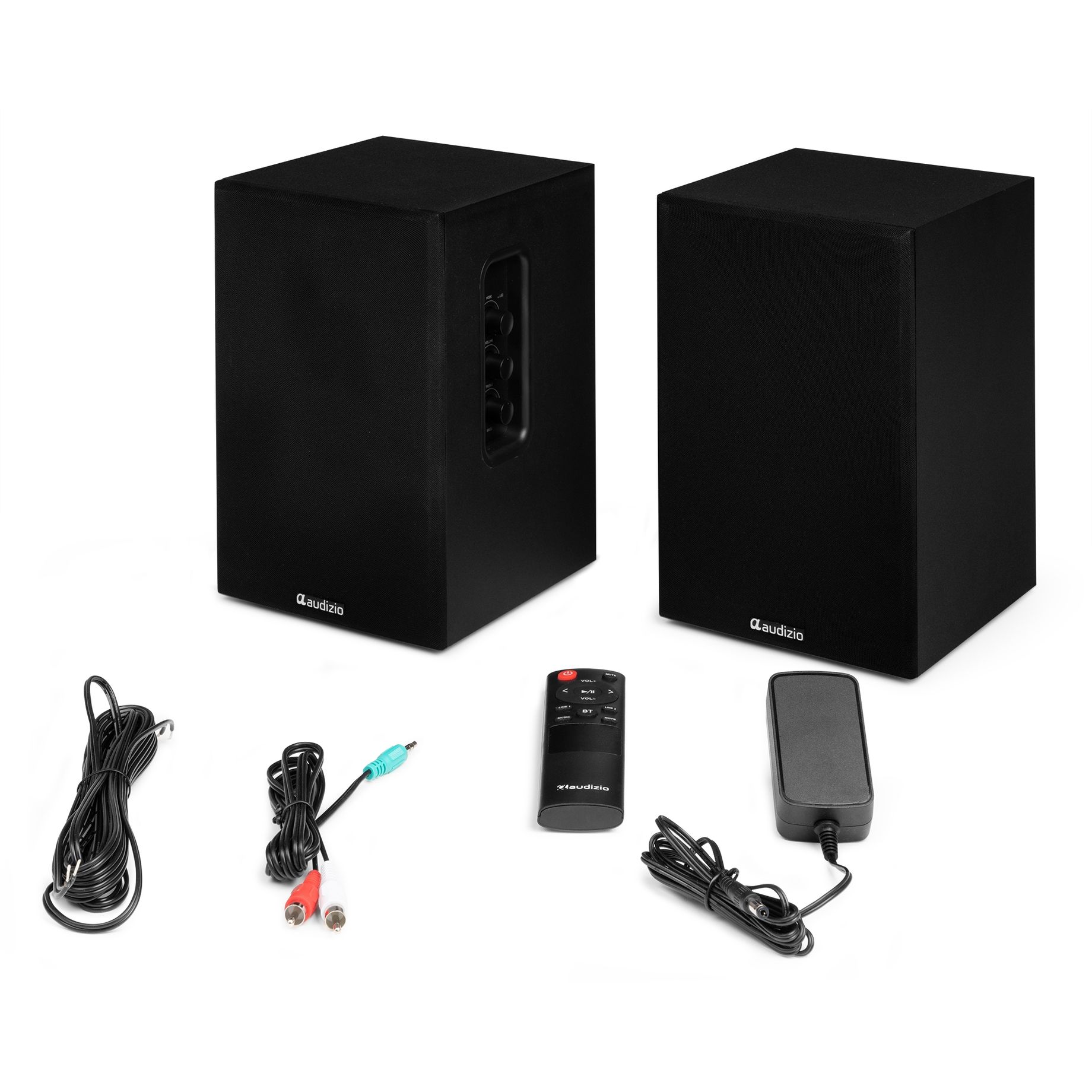 KS02 Active Bookshelf Speaker Set 80W BT Black