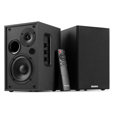 KS02 Active Bookshelf Speaker Set 80W BT Black