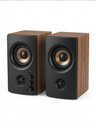 BS25 Active Bookshelf Speaker Set 40W BT Wood