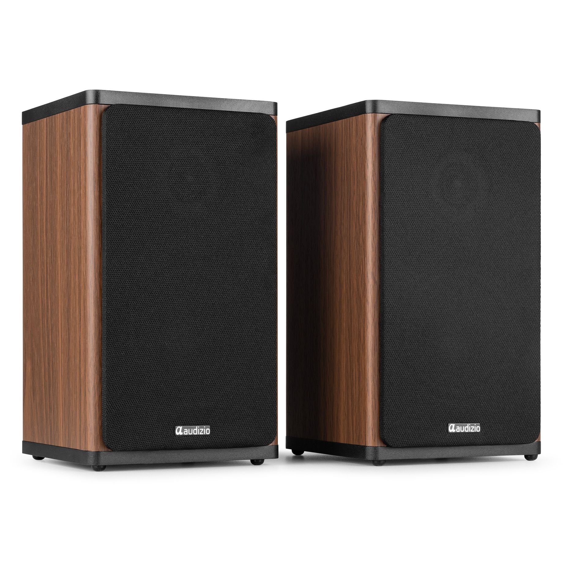 BS20 Active Bookshelf Speaker Set with Battery Dark Wood