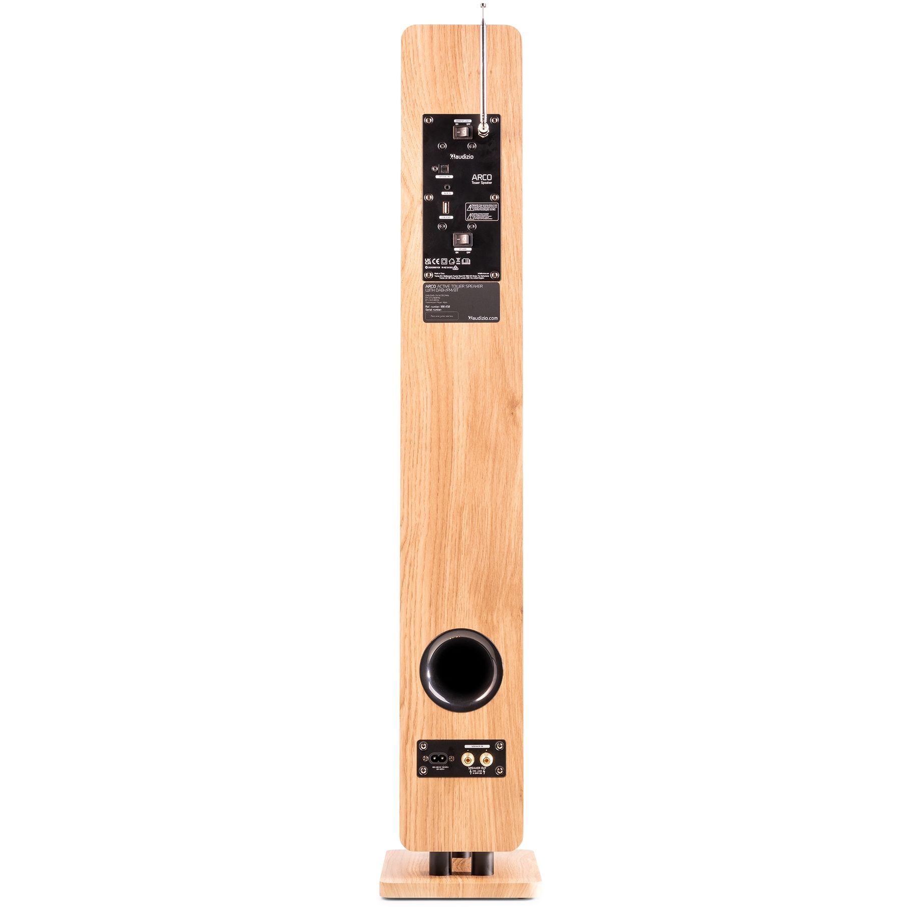 ARCO Active Tower Speaker with DAB Light Wood